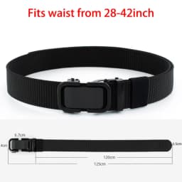 Men's Ratchet Belt Nylon Web Canvas Belt Golf Belt Automatic Buckle Waist Belt for Men Casual Work