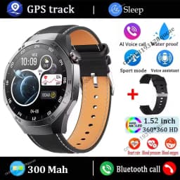 New For Android ios Smart Watch Men HD AMOLED Screen GPS Motion trajectory Heart Rate Bluetooth Calls SmartWatch Waterproof Hw12