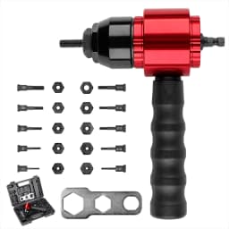 M3-M8 Rivet Nut Gun, Removable Electric Rivet Nut Adapter, Household Manual Riveting Tool, Thread Insertion Gun Set With Wrench