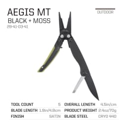 SOG 5 In 1 Aegis MT Mini Tactical Multi-tool Pliers Portable Ultralight EDC Pocket Gear With Precision Cutting Pliers Folding Knife Wire Cutter Tweezers Bottle Opener For Electrician Repair Camping Fishing DIY Small Outdoor Survival Multifunctional Tools