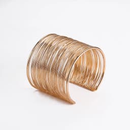 Vintage Punk Layered Wide Wire Cuff Bangle Bracelets for Women Exaggerated Gold Silver Color Metal Bangle Female Trendy Jewelry