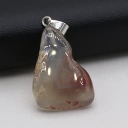 Natural Semi-precious Stone Pendant Irregular Cherry Blossom Agate for DIY Jewelry Making Necklace Size15x20-18x25