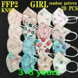KN95 Kid Mask 3-8 8-15 Years Old 5 Layers Cartoons FFP2 Masque Boys Girls Children Mascarillas CE Face Mask FPP2 Protective