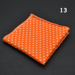 Men's Polka Dot Pocket Square Cotton White Navy Handkerchief Formal Dress Wedding Party Suit Scarf Bridegroom Chest Towel Hanky