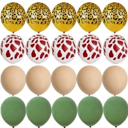 Wild Animal Balloon Tower with Gold 1-9 Number Balloon for Boy's Jungle Safari Birthday Party Decoration Forest Party Supply