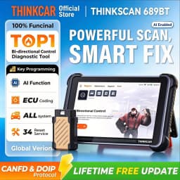 THINKCAR THINKSCAN 689BT AI Key Programming TKEY 101 Automotive Diagnostic Tool BiDirectional OBD2 Scanner ECU Coding CANFD DOIP