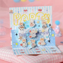 Journal GO 2M Lovely Cat Party Washi Tapes Craft Supplies DIY Scrapbooking Planner JournalingCard Making Decorative Plan Sticker