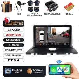 Android 15 Car Radio For Peugeot Expert 2 For Citroen Jumpy For Fiat Scudo For Toyota Proace 2007-2017 IPS 360 Camera RDS QLED