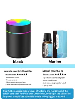180ml Aromatherapy diffuser Humidifier Aromatherapy essential oil Air purifier Sleeping car carrying home LED 7 color light