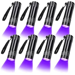 UV Flashlight 395-400nm Black Light Flashlight Ultraviolet Lamp UV Torch UV Light Detector for Pet Urine Stain Dry Stain
