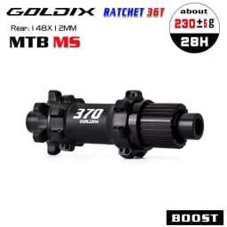 GOLDIX M370 Bicycle Hub 6-Bolt Disc Brake 28Hole Straight Pull Spoke Sealed Bearing 36T Ratchet HG/XD/MS Hub Type Standard/BOOST