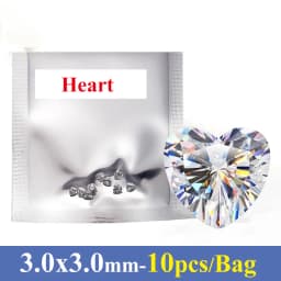 3EX Cut DJMAX 3-20mm Rare Heart Cut Moissanite Loose Stones Real D Color VVS1 Heart Shape Certified Moissanite Diamonds