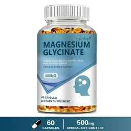 Magnesium Glycinate Capsules 500mg - Supports Bone Immune System, Heart Health, Promotes Natural Sleep, Soothes Nerves