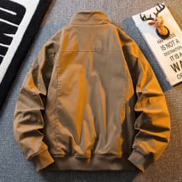 Men's Thickened Fleece Flight Jacket Winter Warm Workwear Military Style Cotton Coat Outerwear Youth Casual Cleanfit Long Sleeve