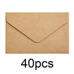 20/40/80PCS Classical White Black Kraft Blank Mini Paper Window Envelopes Wedding Invitation Envelope Gift Envelope