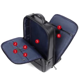 15.6 inch Laptop Backpack Men 100% Genuine Leather Men's Backpack USB Charge Backpacks Travel Bag Schoolbag Student Bookbag