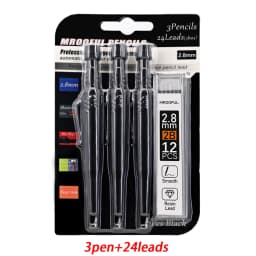 Carpenter's Pencil Card Set, Deep Hole Marking And Drawing, With 2.8mm 2Box Leads, For Carpenter Woodworking Architect