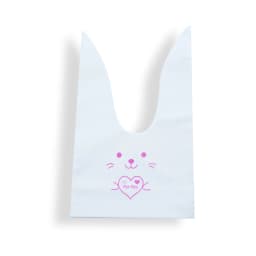 10/20pcs Cute Rabbit Ear Bags Plastic Cookie Candy Gift Bags For Easter Party Biscuits Snack Baking Packing Supplies Kids Gifts