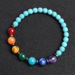 7 Chakra Bracelet Natural Gem Stone Beads Bangle Women Crystal Healing Anxiety Jewellery Mandala Yoga Meditation Bracelets Gift