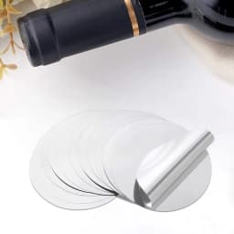 50/100/150/200Pcs 3 Inch Silver Wine Pourer Discs Drip-Proof Drop Drip Stop Pouring Pour Spout Pour Wine Thin Slice