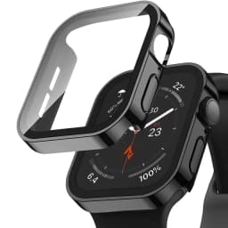 Glass+Case For Apple Watch 7 8 45mm 41mm 49mm 44mm 40mm Straight Edge Screen Protector Cover Case iWatch 4 5 SE 6 7 8 Ultra 49mm