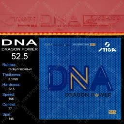 STIGA DNA Dragon Power Table Tennis Rubber Professional Sticky Ping Pong Rubber Sheet with Power Sponge
