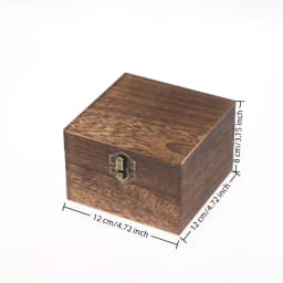 Vintage-Inspired Wooden Boxes With Lid Square Hinged Jewellery Craft Storage Box For Home Decoration DIY Hand-Made Mother's Day