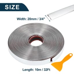 3M/5M Exterior Car Chrome Body Strip Bumper Auto Door Protective Moulding Styling Trim Sticker 6MM 8MM 10MM 12MM 15MM 20MM 30MM