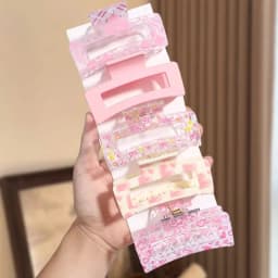 5pcs Simple Large Hollow Square Versatile Hair Accessories, Suitable for Back-to- Season Gift Giving Suitable for Thick Hair