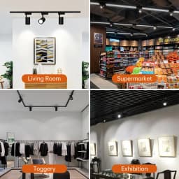 Led Track Light COB 220V Full Set Led Spot Track Lighting Rail Lamp for Living Room Clothing Store Bedroom Track Ceiling Lamp