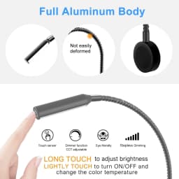 Bed Reading Lights for Headboard, Bedside Wall Mounted Reading Lamp, Touch to Adjust Brightness