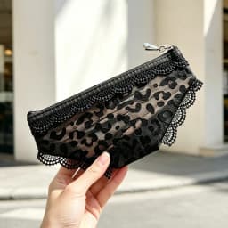 Mesh Briefs Shape Cosmetic Bag Korean Style Decorative Makeup Storage Pouch Jewelry Organizer with Zipper Travel Storage Bag
