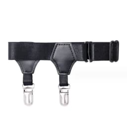 1Set Black Sock Garters Belt Adjustable Elastic Calf Sock Clips Women Stockings Non-slip Suspenders Thigh Braces Holder