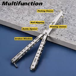 Unsharpened practice knife foldable tire cleaning hook screwdriver accessories stone remover rock digging tools butterfly knife