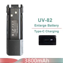Baofeng UV-82 Li-ion Battery USB Type-C Charger 2800mah Enlarge 3800mAh BL-8 Original For Radio UV-8D UV-82HP UV-8D UV-82WX UV89