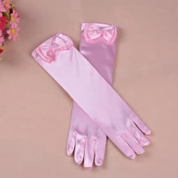Thin Elastic Children's Day Professional Dance Gloves Long Lace Bow Tie Accessories Gloves Girls Princess Gloves Kids Gift G195