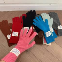 Women's Pure Color Knitted Woolen Gloves Winter Windbreaks Student Riding Split Finger Thick Warm Gloves Couple Christmas Gifts