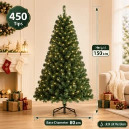 Large Artificial Christmas Tree PVC Encrypted with LED Lights Christmas Tree 120m To 300cm Family Christmas New Yea Party Decor