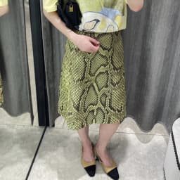 Combhasaki Women Summer Y2K Vintage Serpentine Snake Pattern Print High Waist Midi A Line Skirt Party Club Streetwear