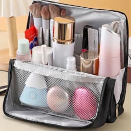 Vertical Cosmetic Bag - Portable, Large Capacity, Waterproof Multipurpose Vertical Toiletry Bag for Women,Stationery Storage Bag