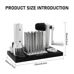 Enhanced and Competitive: Stainless Steel Manual Jump Ring Maker with 20 Mandrels - Professional Jewelry Tool for Craftsmen