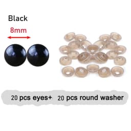 100/500 Pcs Black Safe Plastic Eyes Doll Eyes for DIY Dolls Making Toys Bear Eye Amigurumi Doll Accessories