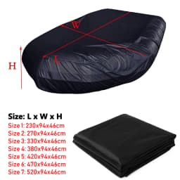Waterproof UV Sun Dust Protection Inflatable Boat Dinghy Cover Tender Storage Suits 7.5-17ft 7 Sizes Kayak Rubber Boat Cover