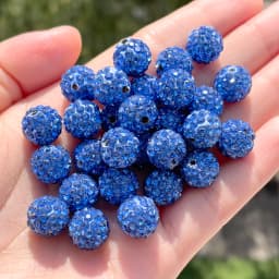 10pcs 6/8/10mm Czech Crystal Rhinestones Pave Disco Ball Clay Beads Round Spacer Beads Charms for DIY Jewelry Making Bracelet