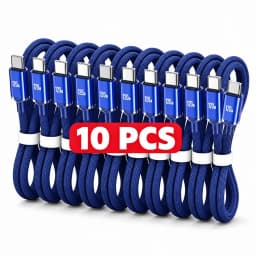 NNBILI 10Pcs 120W USB Type C to Type C Color Cable For iPhone 15 16 17 Fast Charging For Huawei Xiaomi Samsung Type C Data Cable
