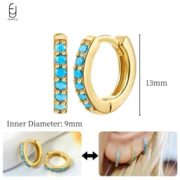 925 Sterling Silver Needle Exquisite Turquoise Silver Earrings for Women Blue Crystal Geometry Pendant Earrings Luxury Jewelry