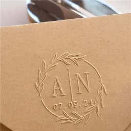 Customize Embossing Stamp Wedding Monogram Embosser Stamp, Personalized 2 Initials Embosser Stamp, Wedding Gift, Hand Held Embos