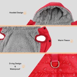 Winter Pet Puppy Clothes Hooded Jacket For Small Medium Dogs Cats Waterproof Thick Dog Coat Hoodie With D-ring Chihuahua Outfits
