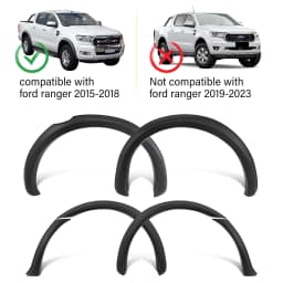3'' Slim Fender Flares Wheel Arch for Ford Ranger T7 PX2 MK2 2015 2016 2017 2018 Models Matte Black Mudguard 4X4 Car Accessories