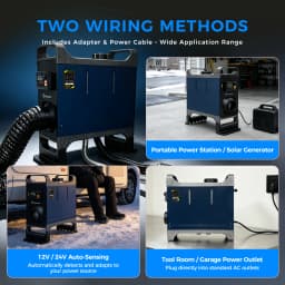 TR B2 8KW Diesel Air Heater 12V/24V 110-240V Dual Power Portable with Handle Fast Heat Silent Parking Heater APP for Camping RV